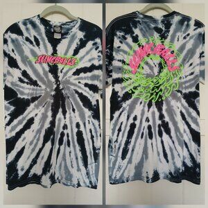 Santa Cruz T Shirt Slime Balls Graphic 2-sided Tie Dye Mens M Black White